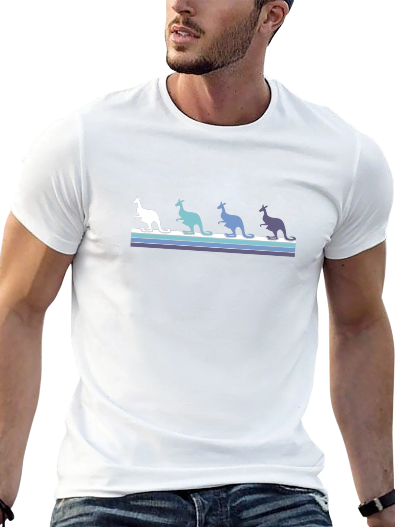 Retro Kangaroo T-Shirt - Black