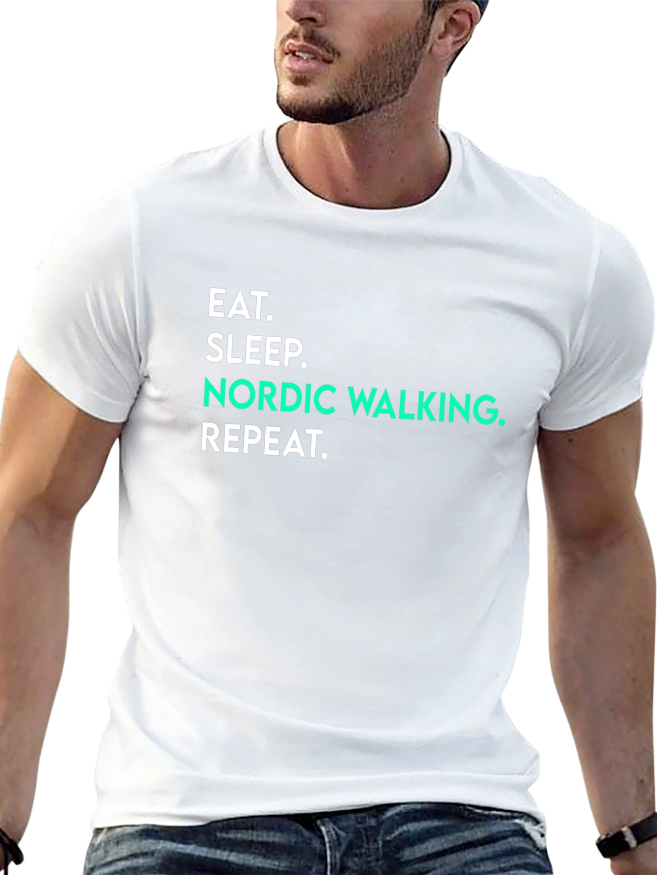Eat Sleep Nordic Walking Repeat T-Shirt