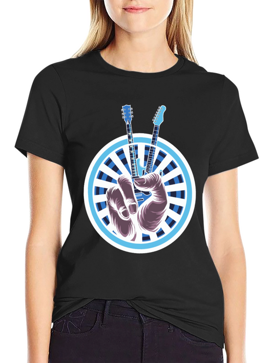 Guitar Peace Sign T-Shirt - Rock On!