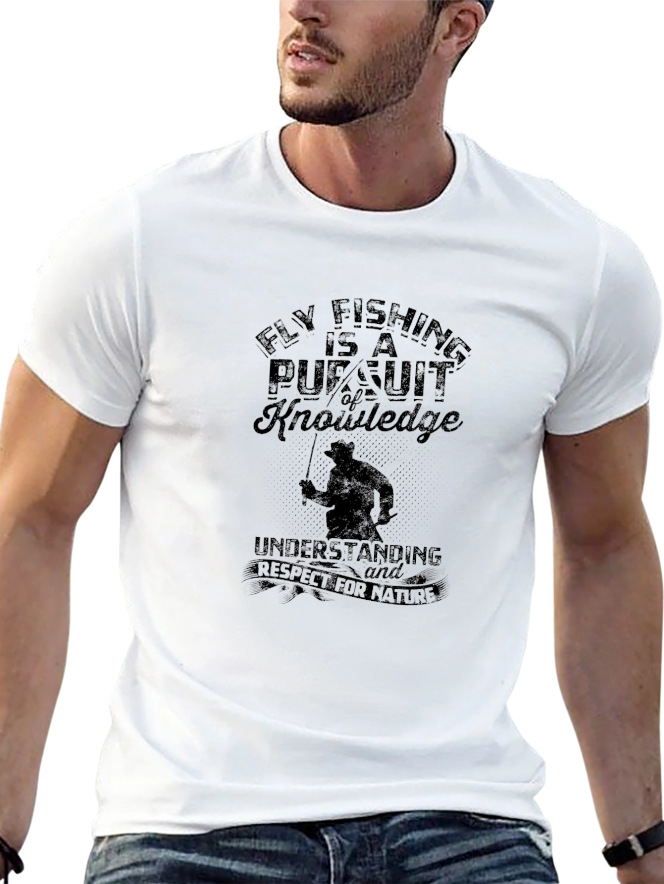 Fly Fishing Pursuit of Knowledge Graphic Tee