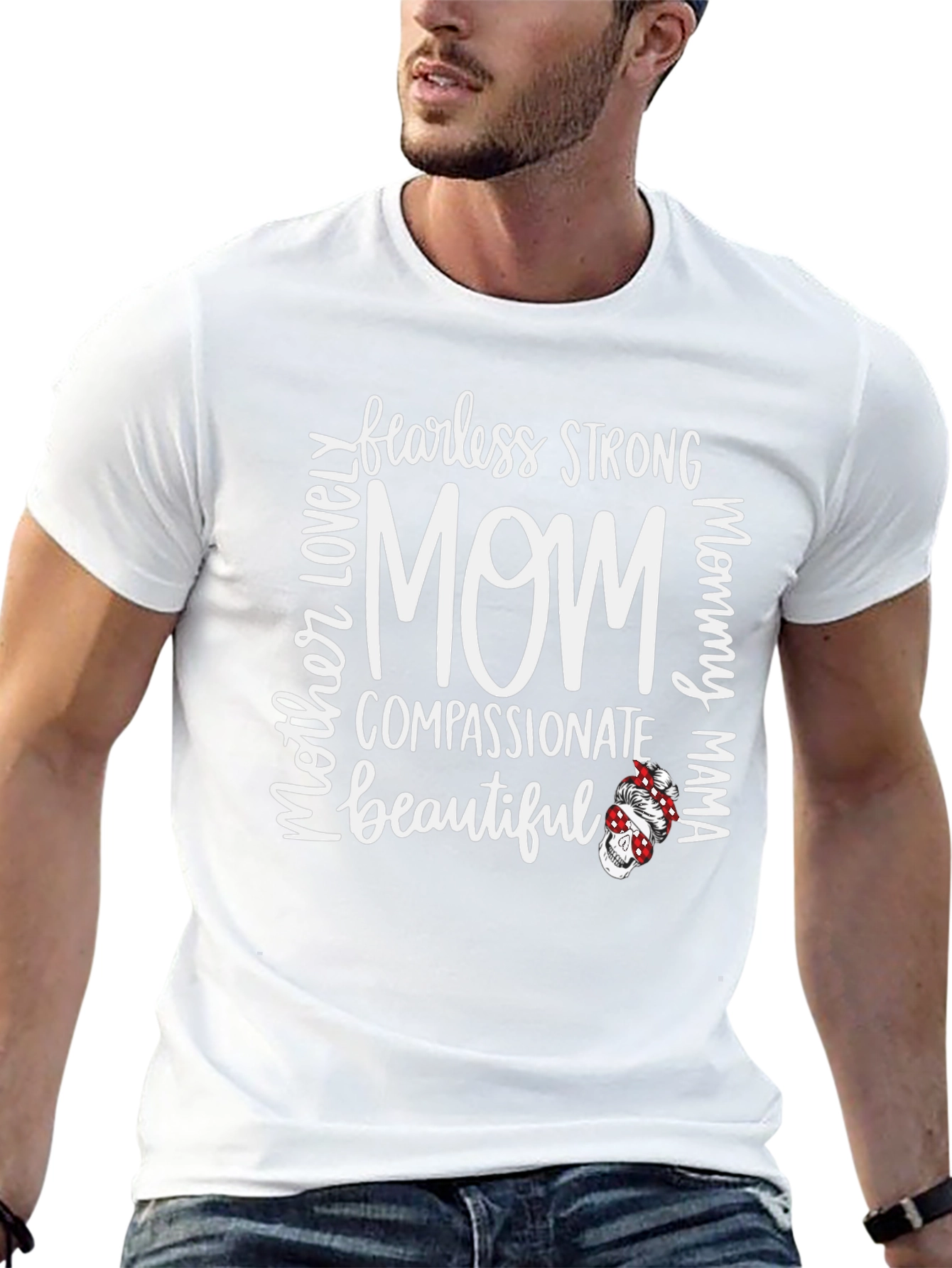 Fearless Strong Mom Graphic Tee - Black