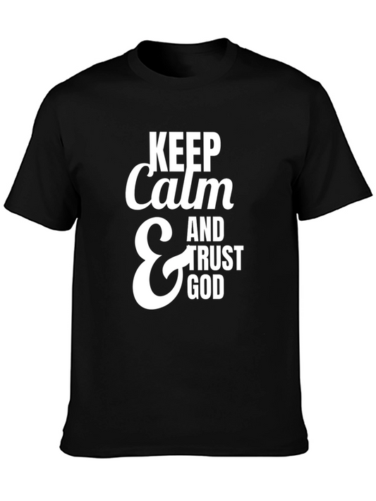 Keep Calm & Trust God Black T-Shirt