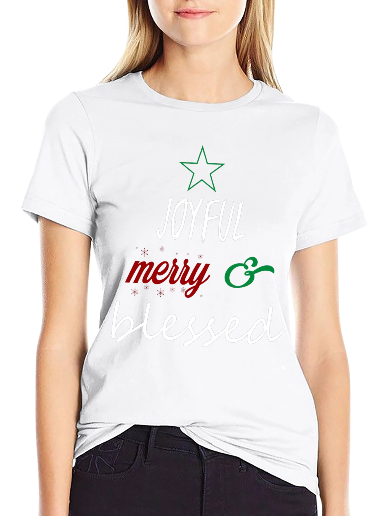 Joyful Merry & Blessed Christmas T-Shirt