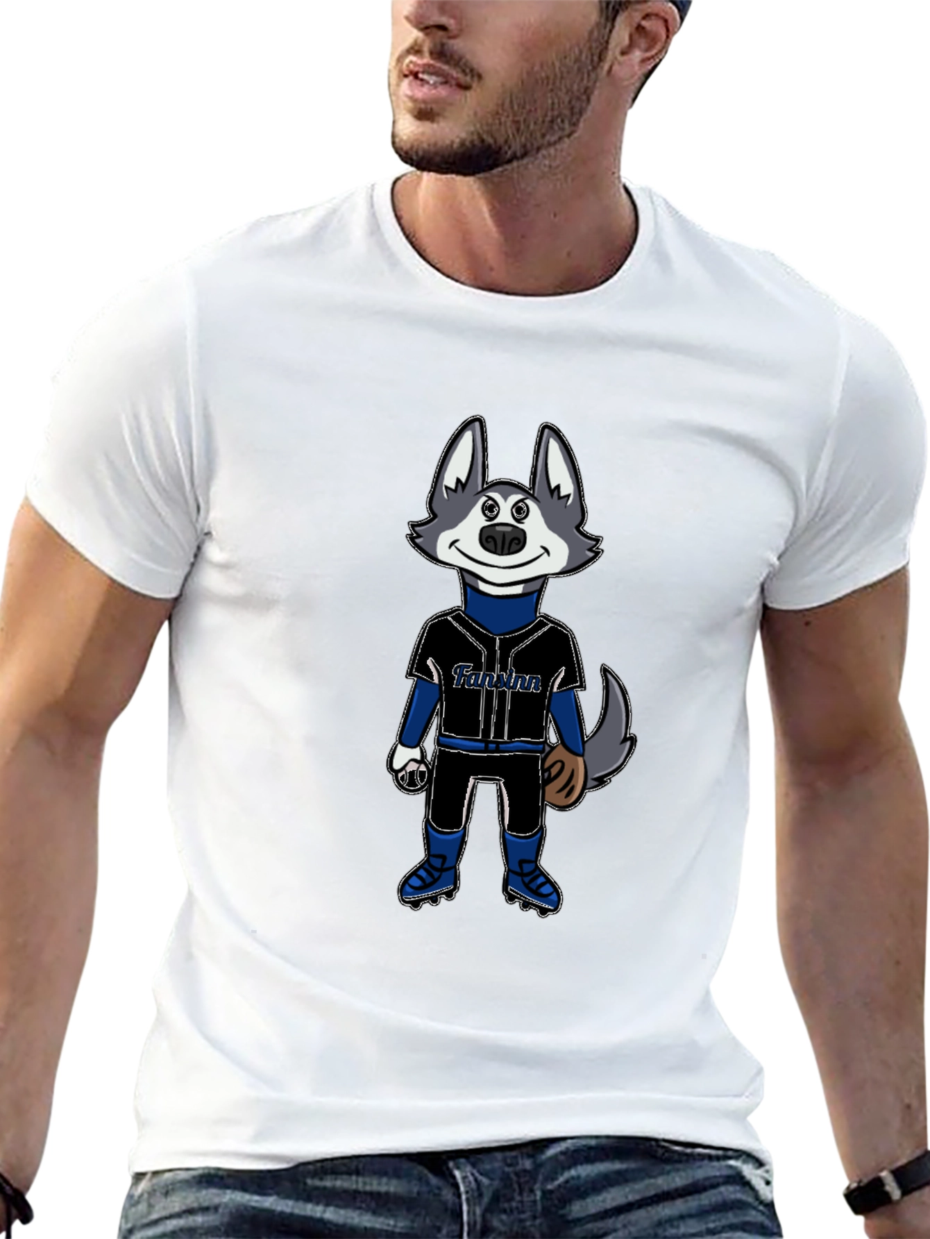 Funny Baseball Mascot Graphic T-Shirt