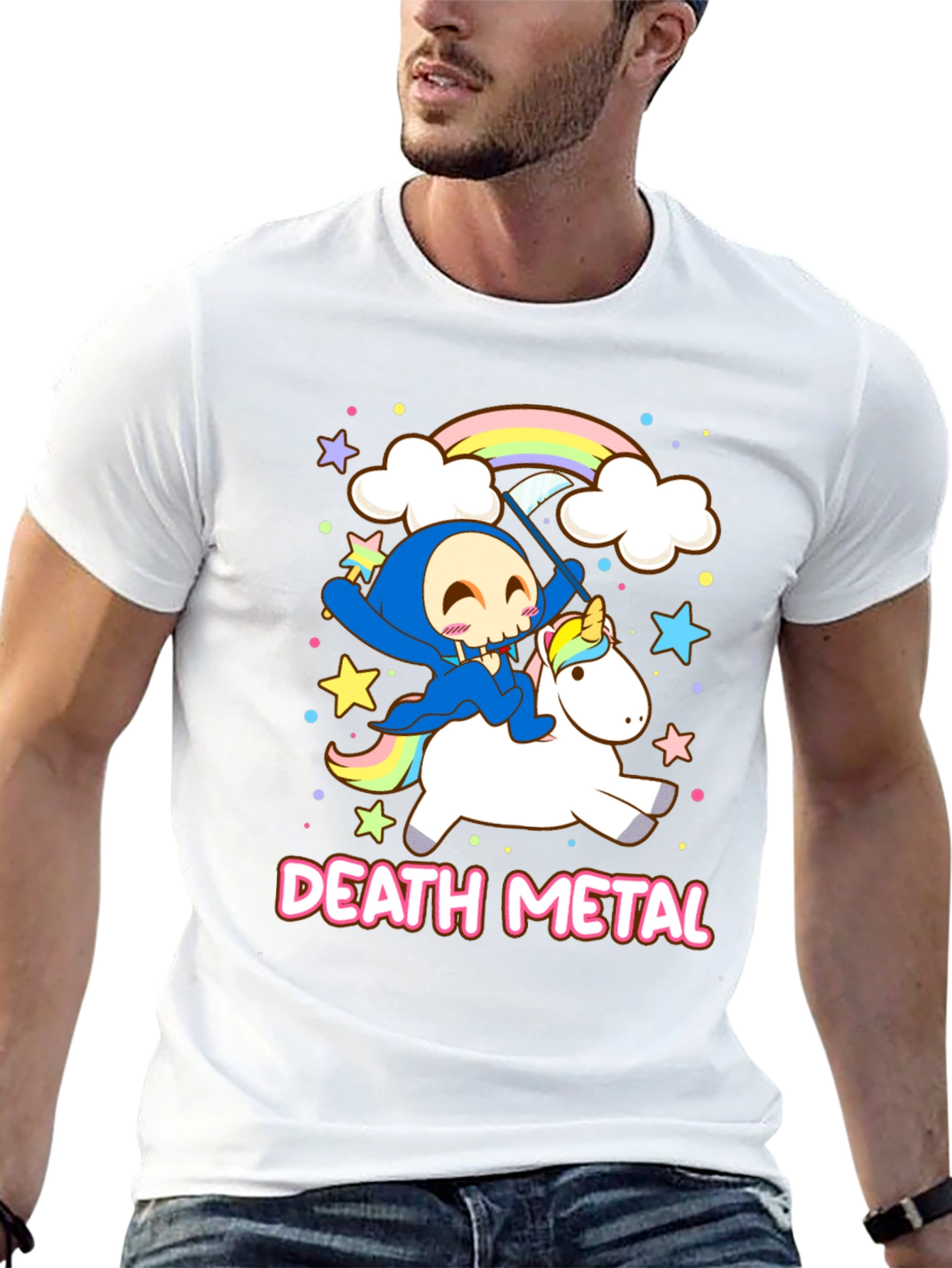 Death Metal Grim Reaper Unicorn T-Shirt