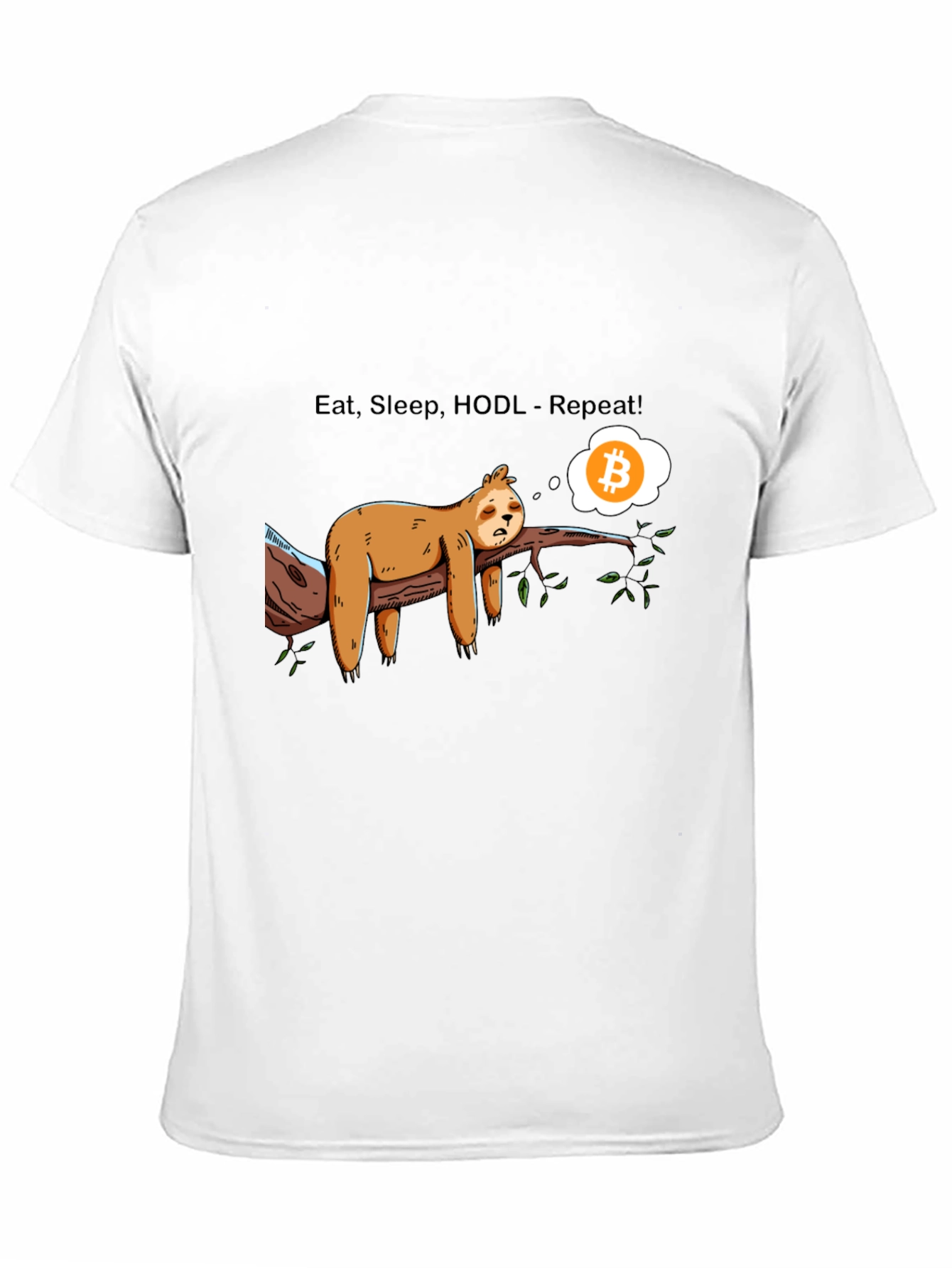 Eat Sleep HODL Repeat Crypto Sloth Tee