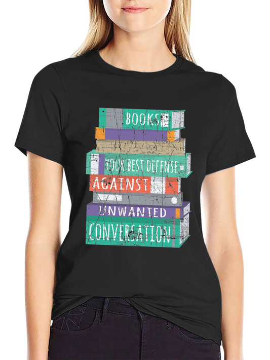 Book Stack T-Shirt - Your Best Defense