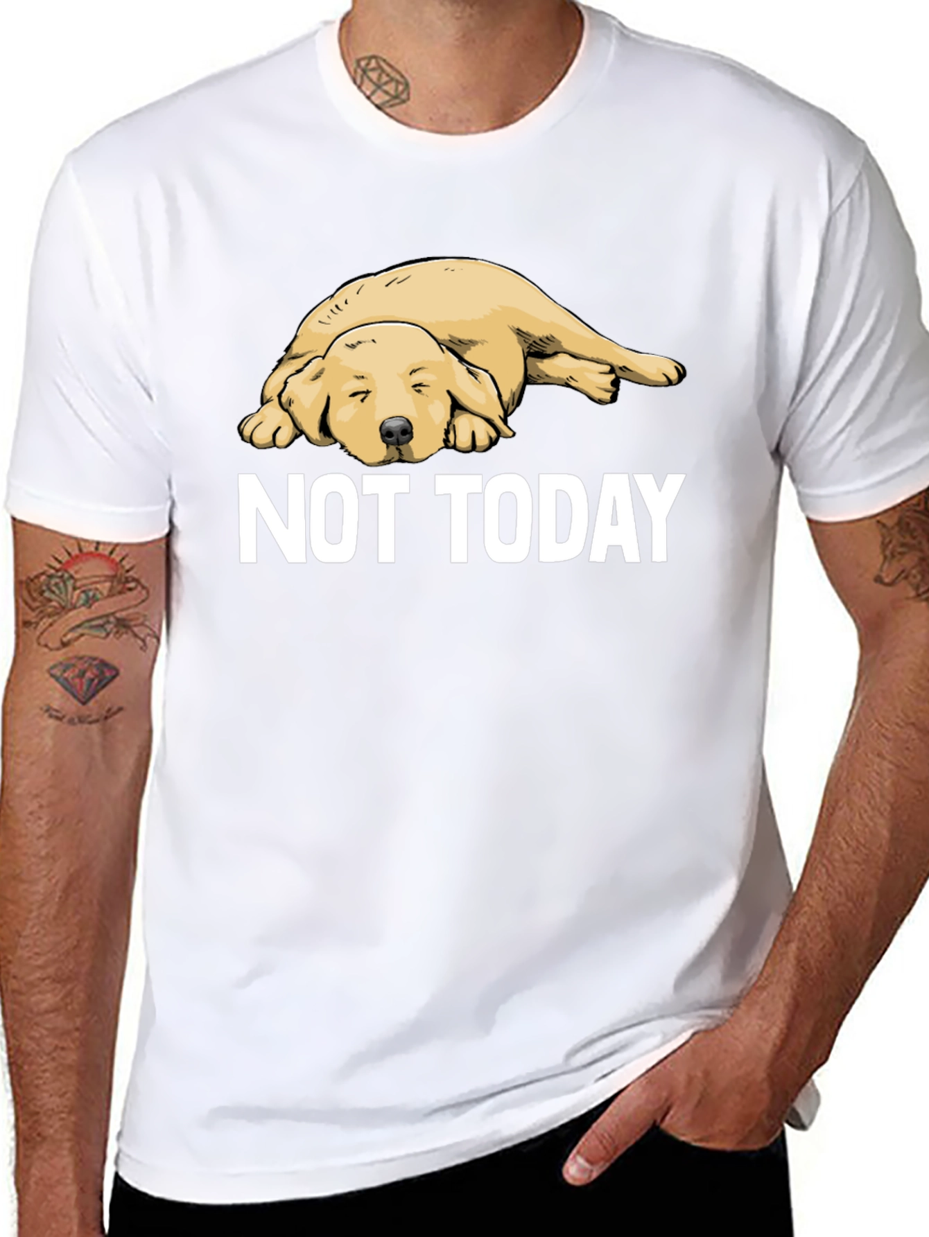Not Today Lazy Dog Graphic Tee