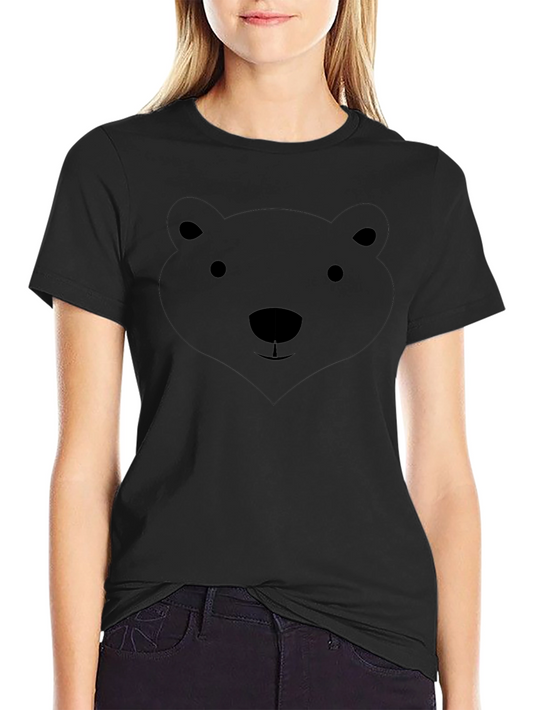 Bear Face Graphic Black T-Shirt