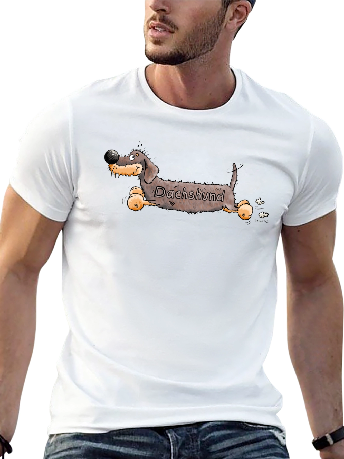 Dachshund Cartoon T-Shirt - Funny Dog Tee