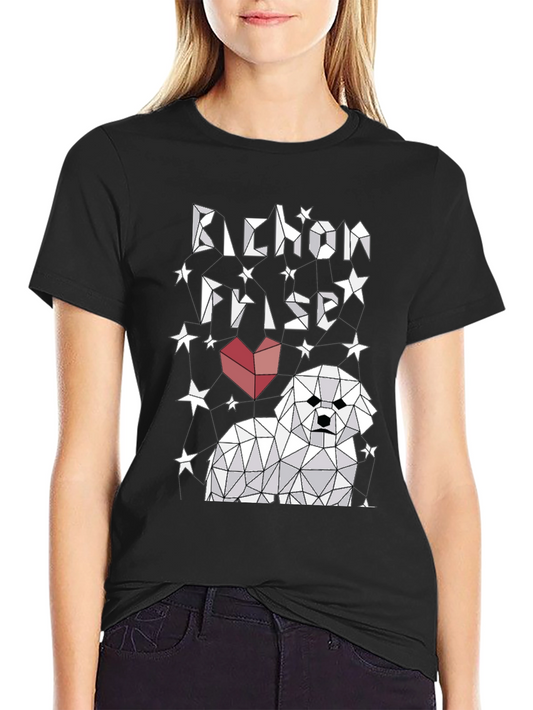 Bichon Frise Graphic Tee - Geometric Dog Lover Shirt