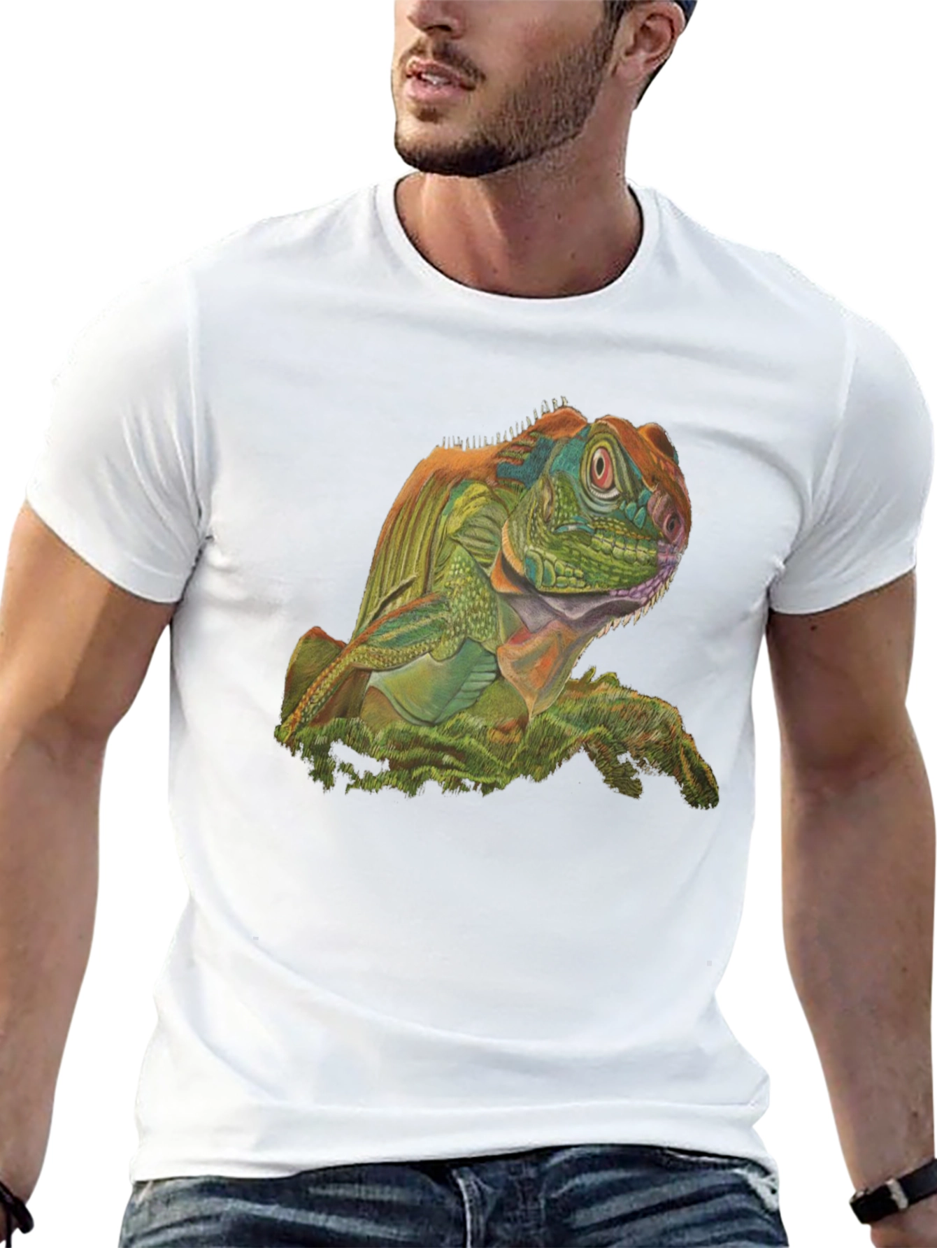 Iguana Graphic Tee - Unique Lizard Print