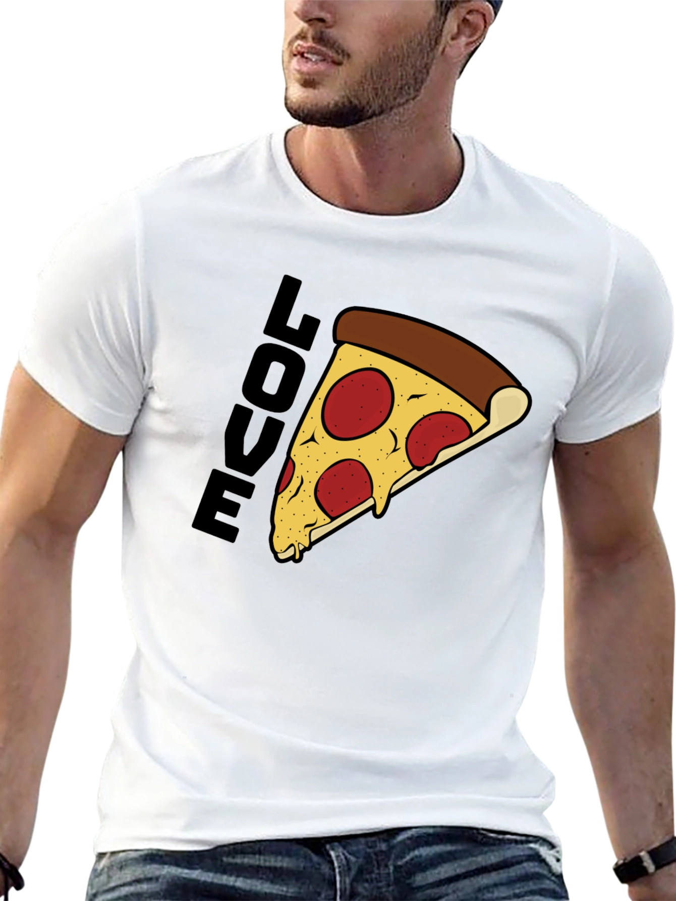 Pizza Love Graphic Tee - Casual Unisex T-Shirt