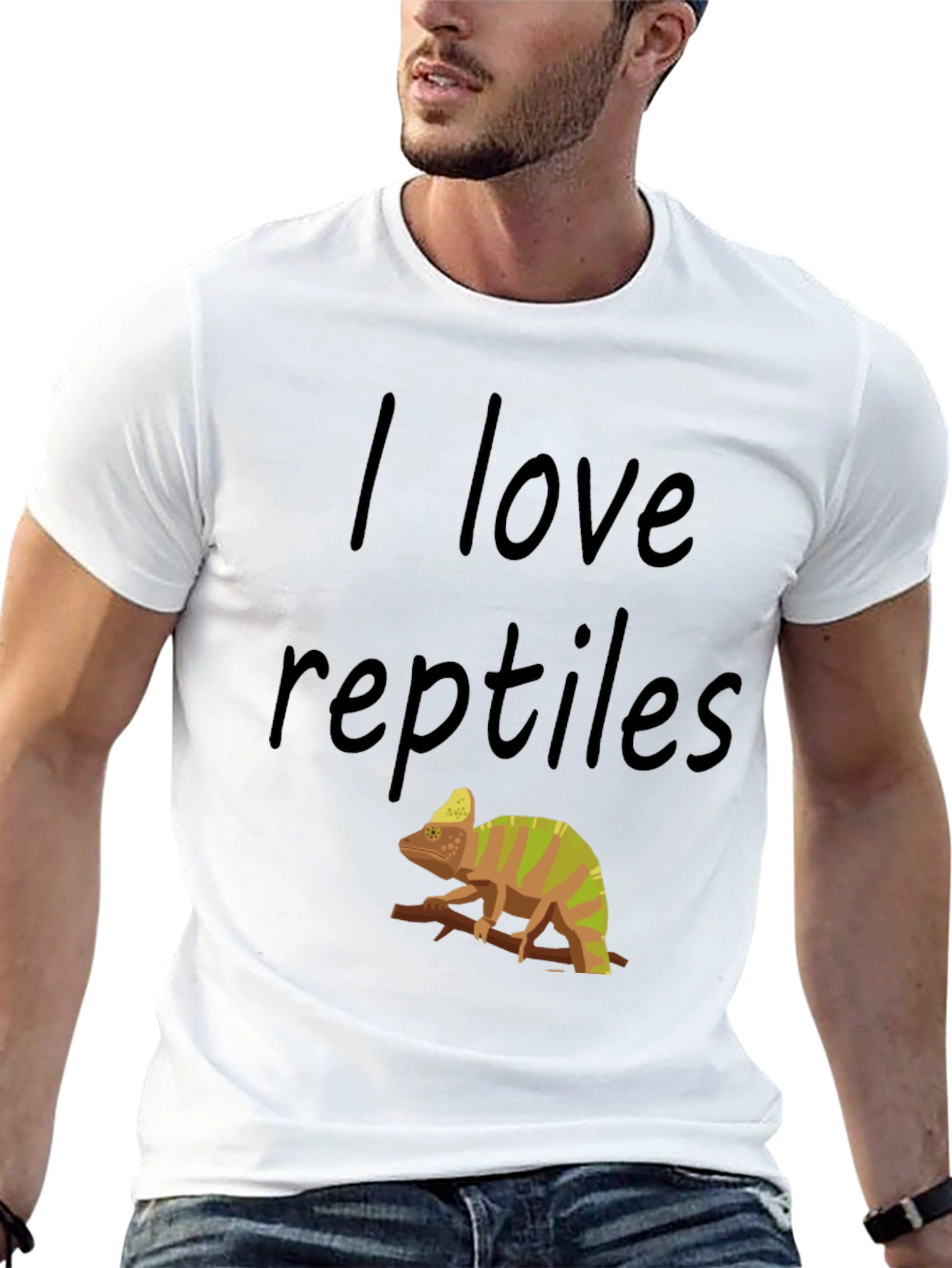 I Love Reptiles Chameleon Graphic Tee