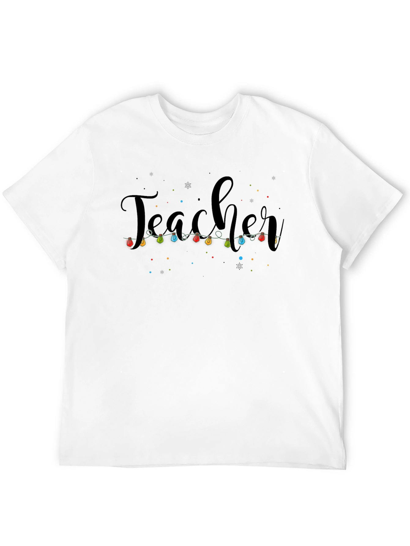 Teacher Christmas Lights Graphic T-Shirt