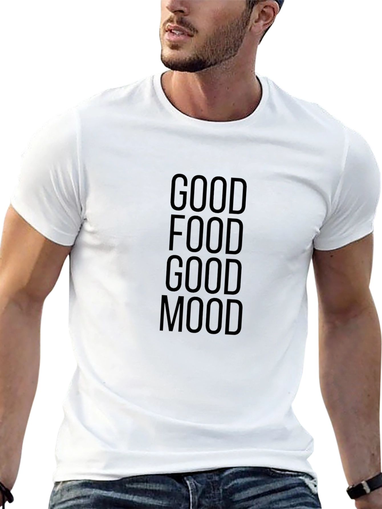 Good Food Good Mood Black T-Shirt