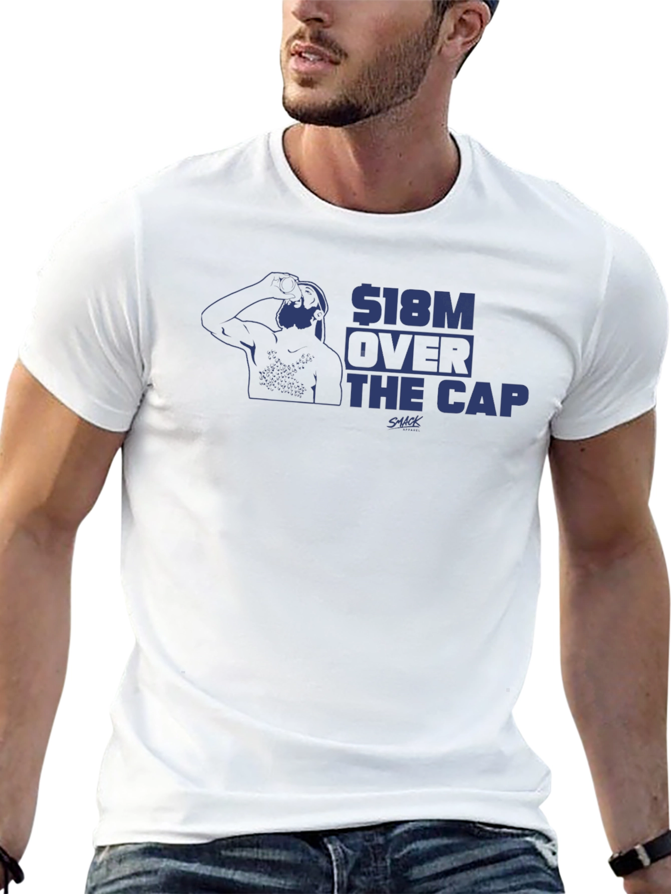 $18M Over The Cap Graphic T-Shirt - Black