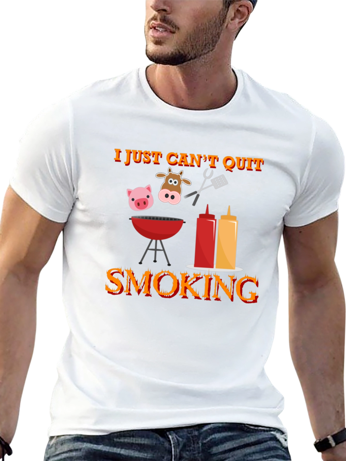 I Just Cant Quit Smoking BBQ T-Shirt