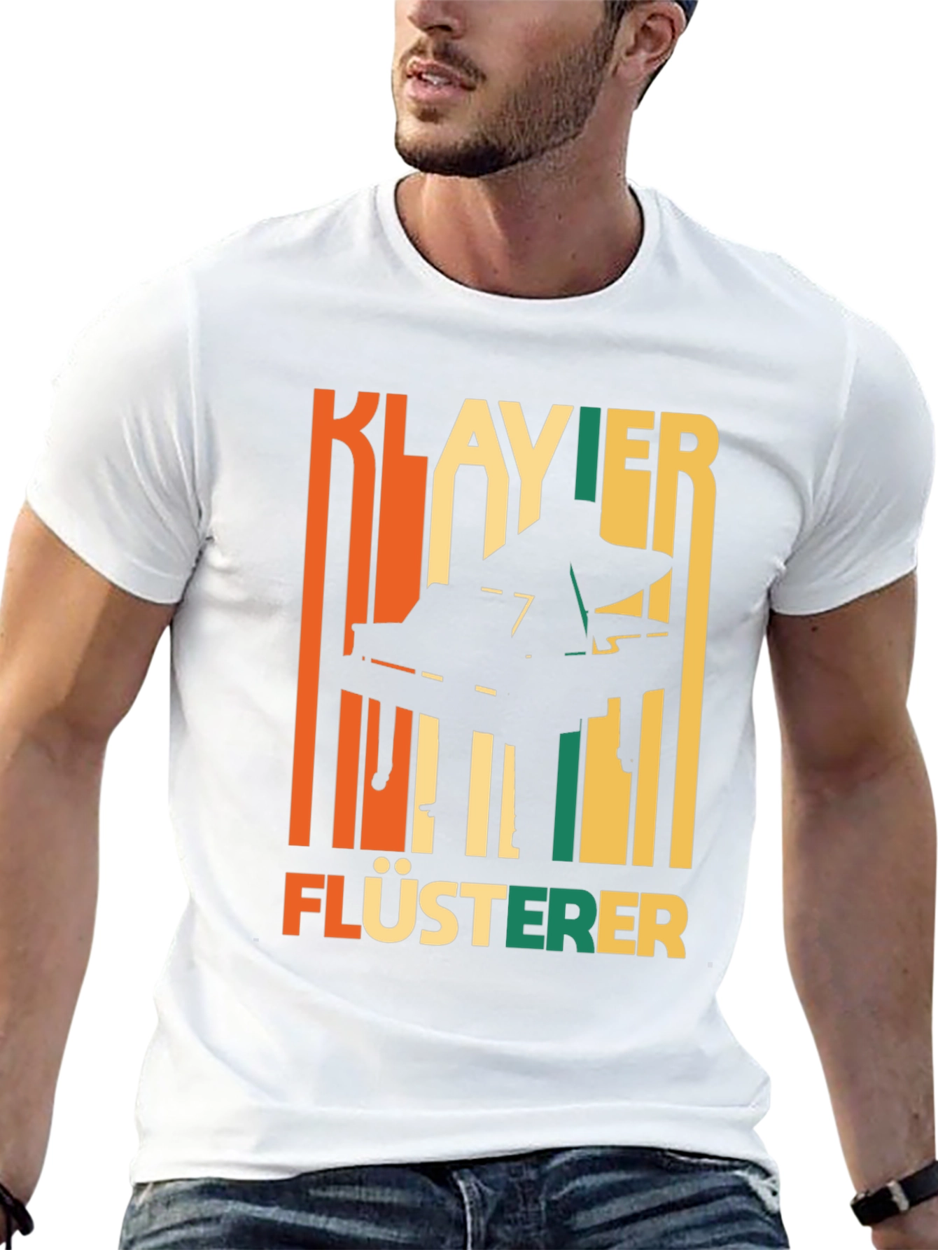 Klavier Flusterer Piano T-Shirt - Retro Style Musician Tee