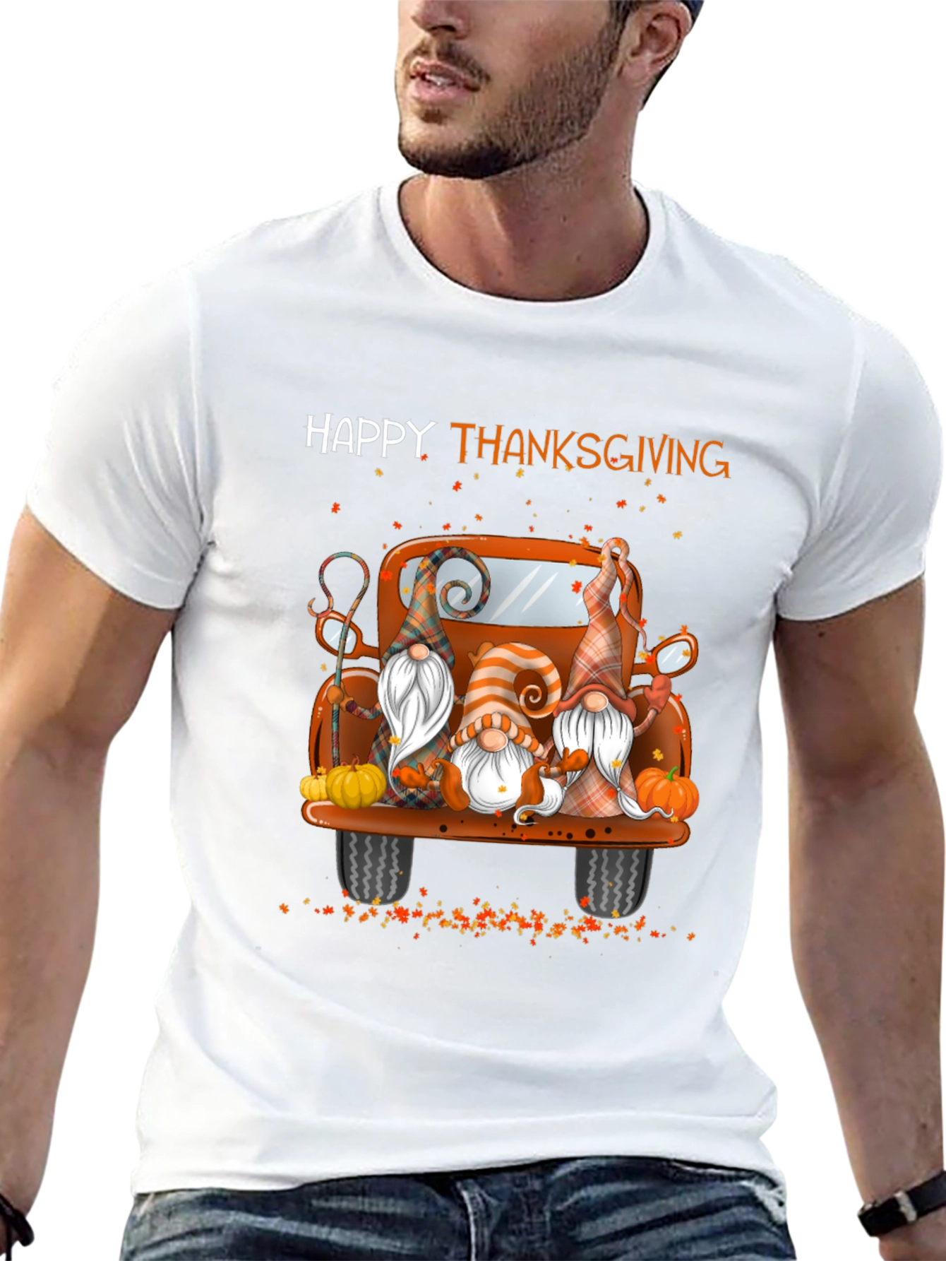 Happy Thanksgiving Gnomes Truck T-Shirt