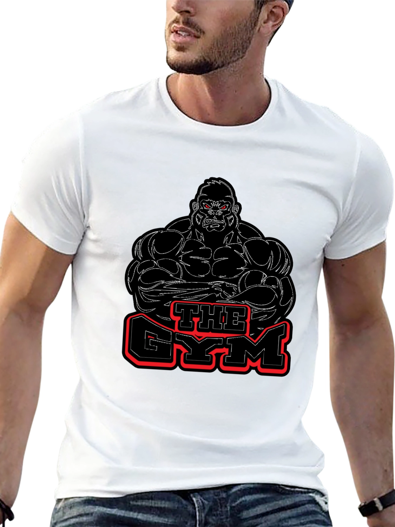 The Gym Gorilla Graphic Black T-Shirt