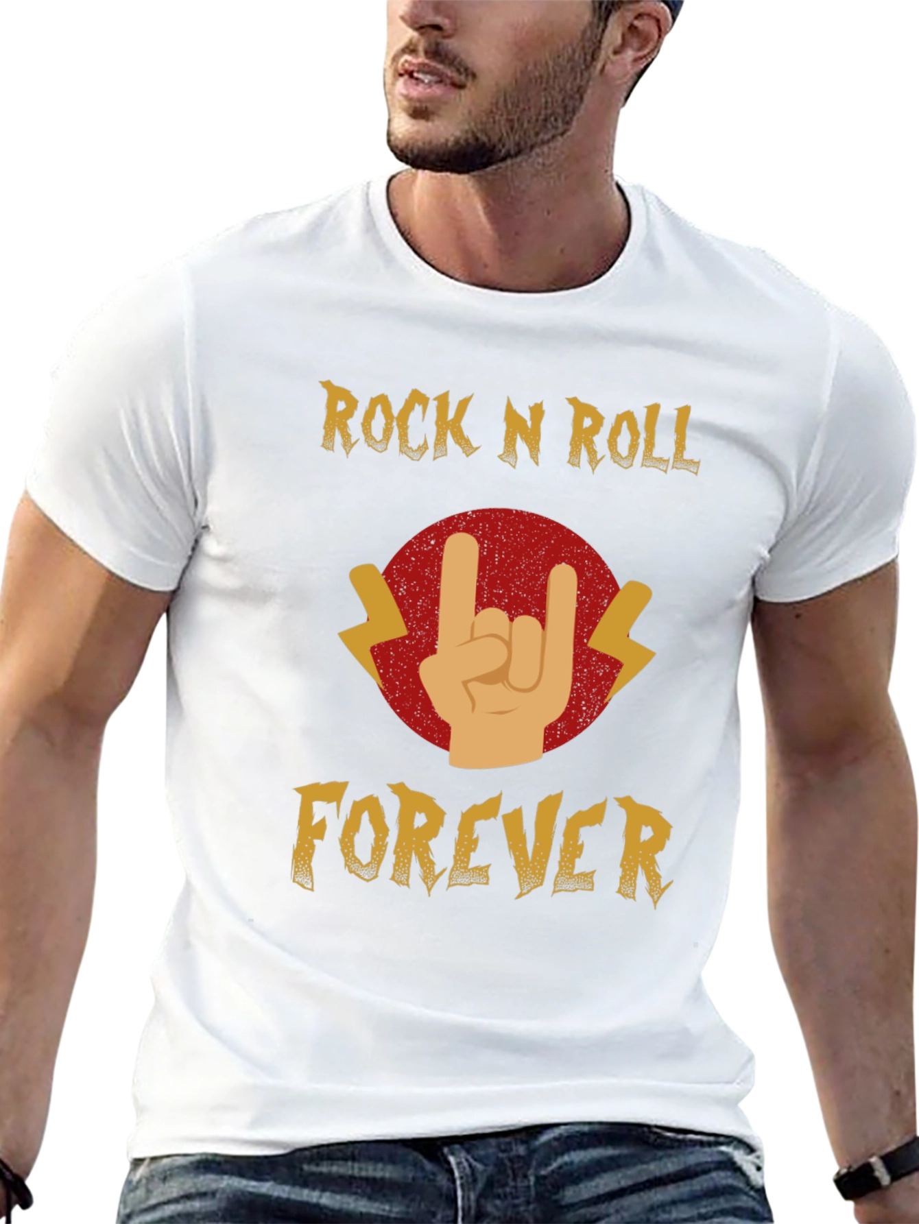Rock N Roll Forever Black Graphic Tee