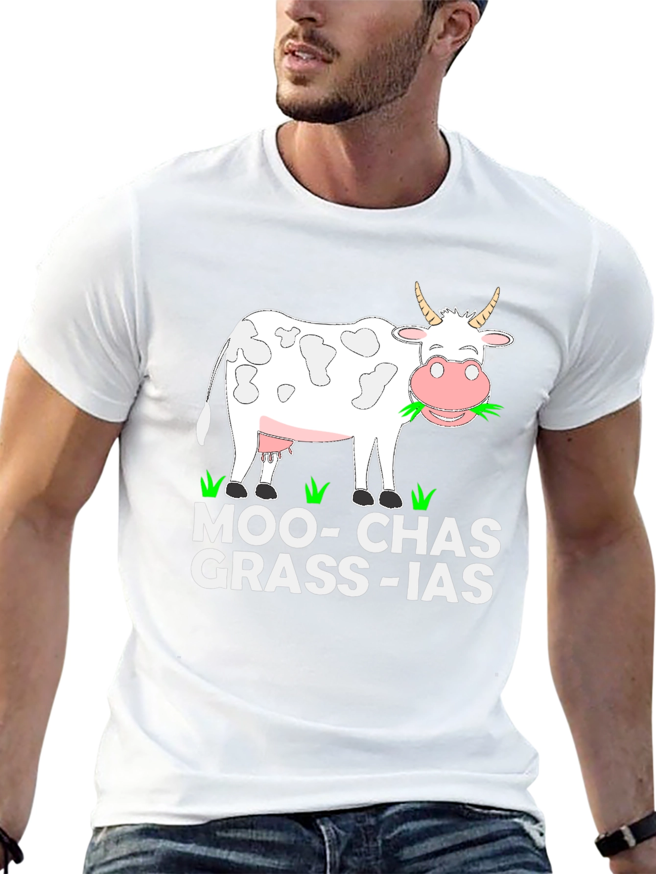Moo-Chas Grass-ias Graphic T-Shirt