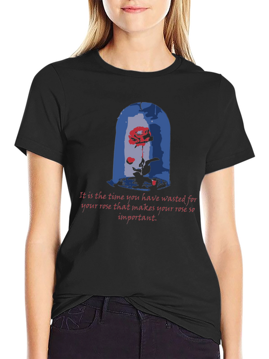 Beauty and the Beast Rose T-Shirt - Timeless Love
