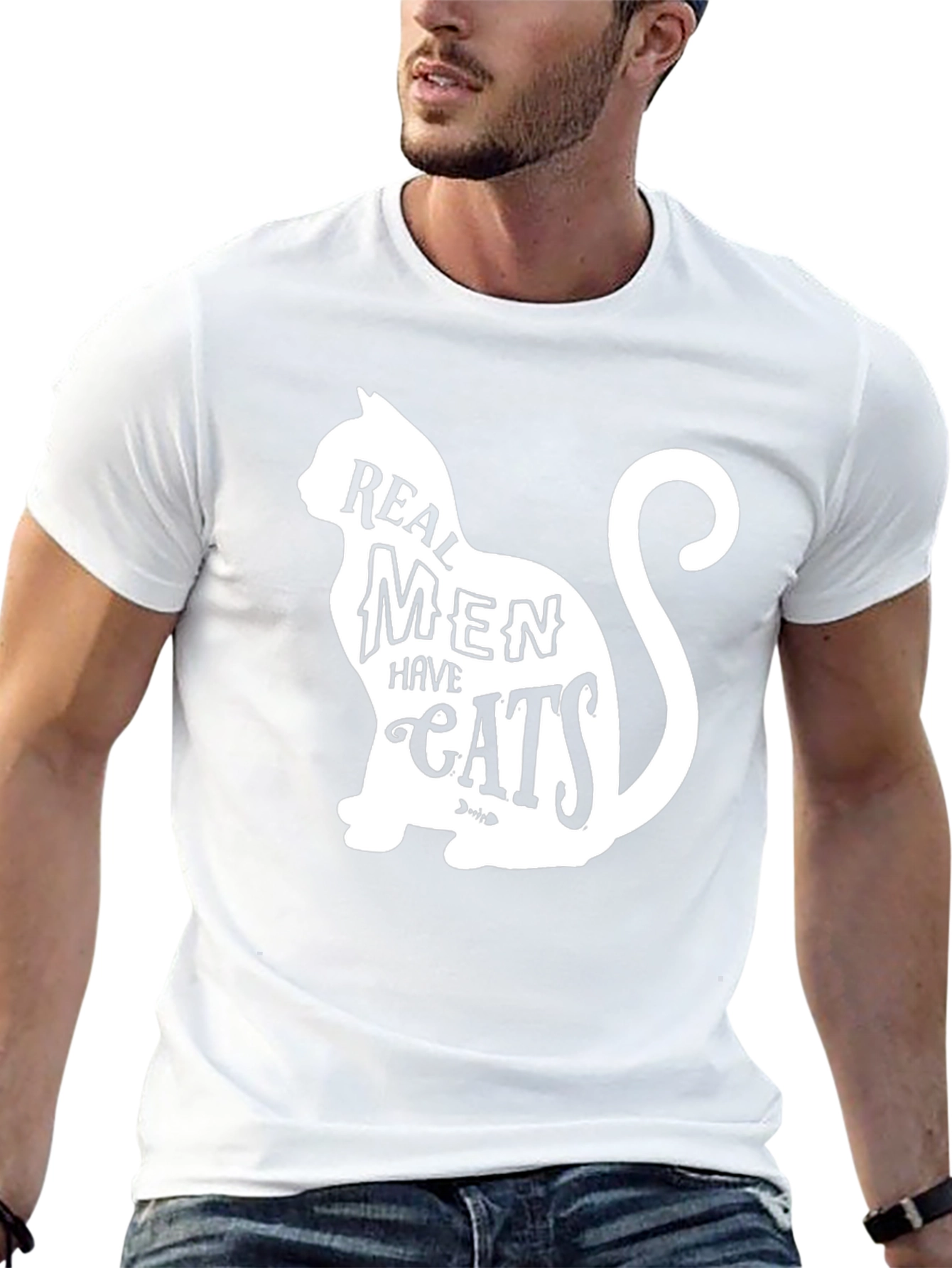 Real Men Have Cats Graphic Tee