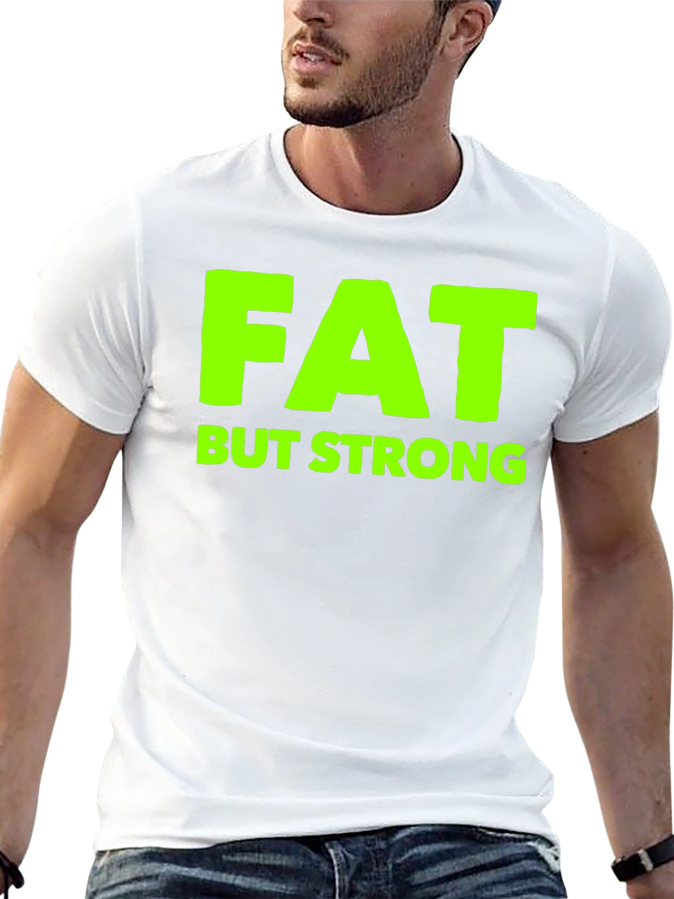 Fat But Strong Graphic Tee - Black