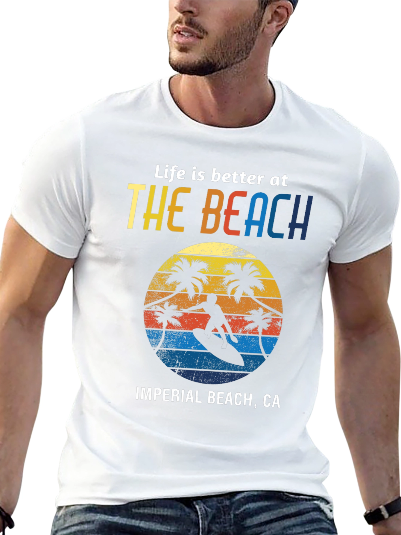 Imperial Beach CA T-Shirt Surfer Design