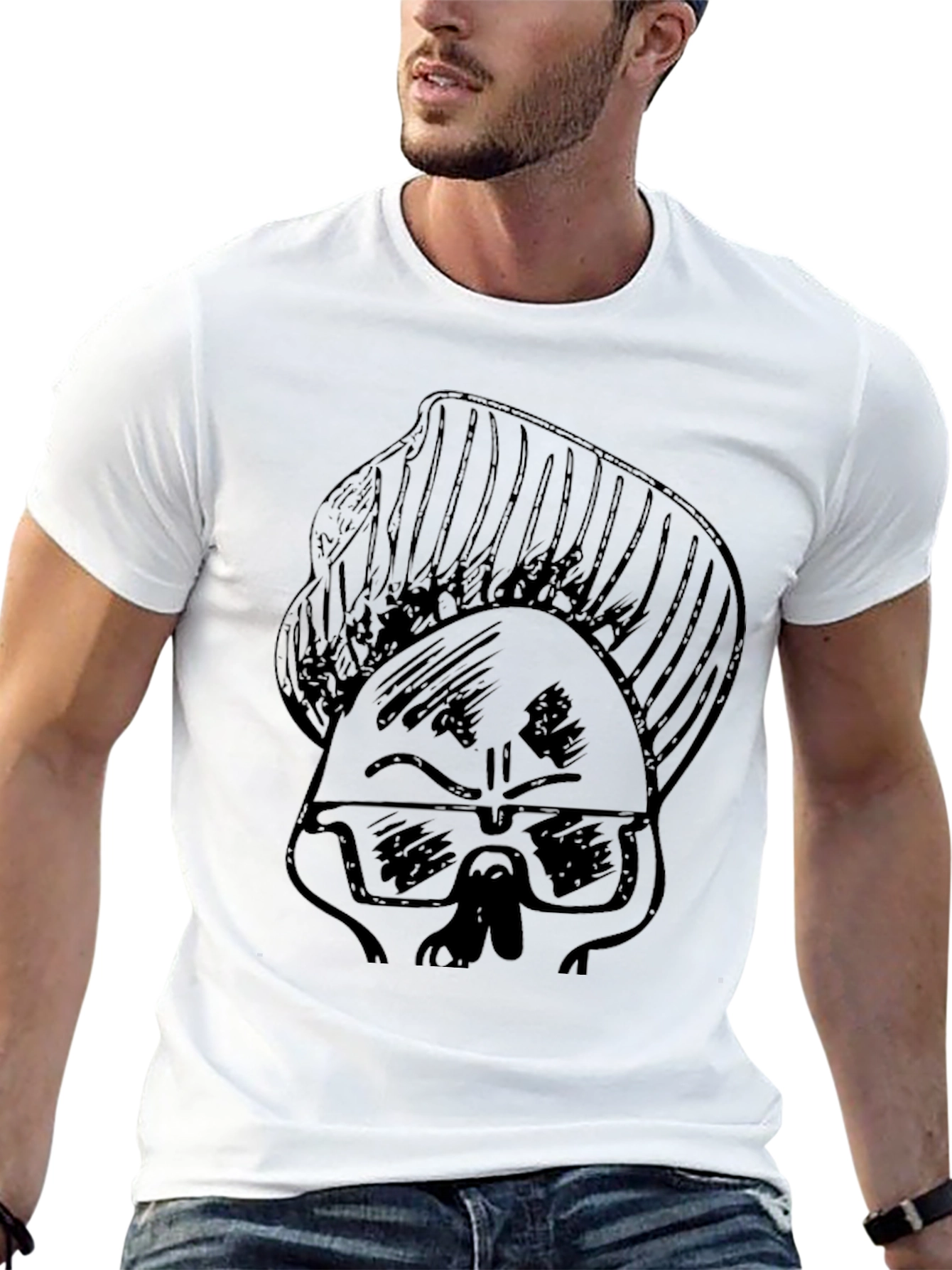 Cool Skull Graphic Tee - Black T-Shirt