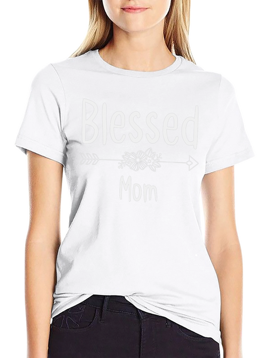 Blessed Mom Graphic T-Shirt - Black