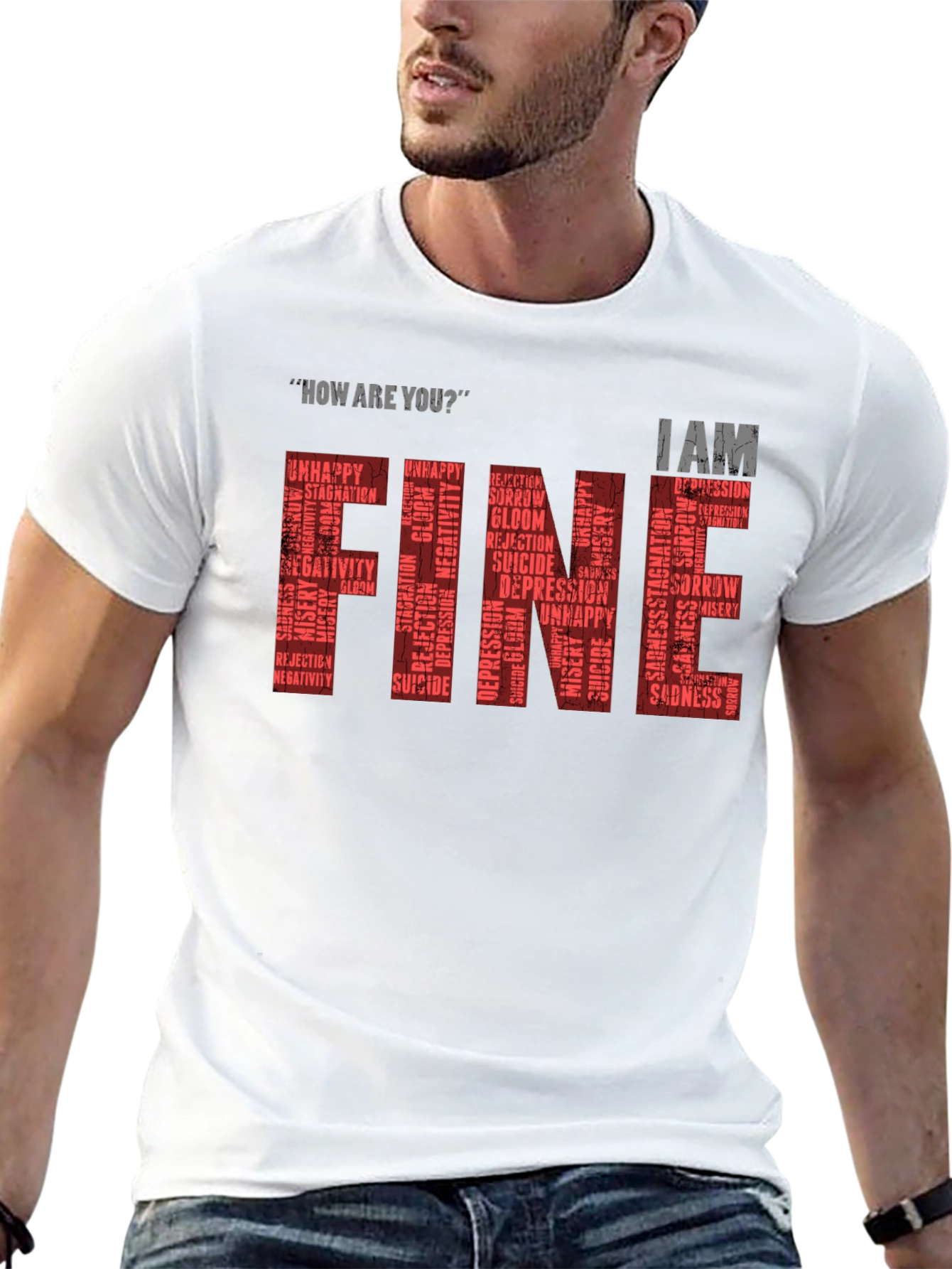 Fine T-Shirt: Mental Health Awareness Graphic Tee