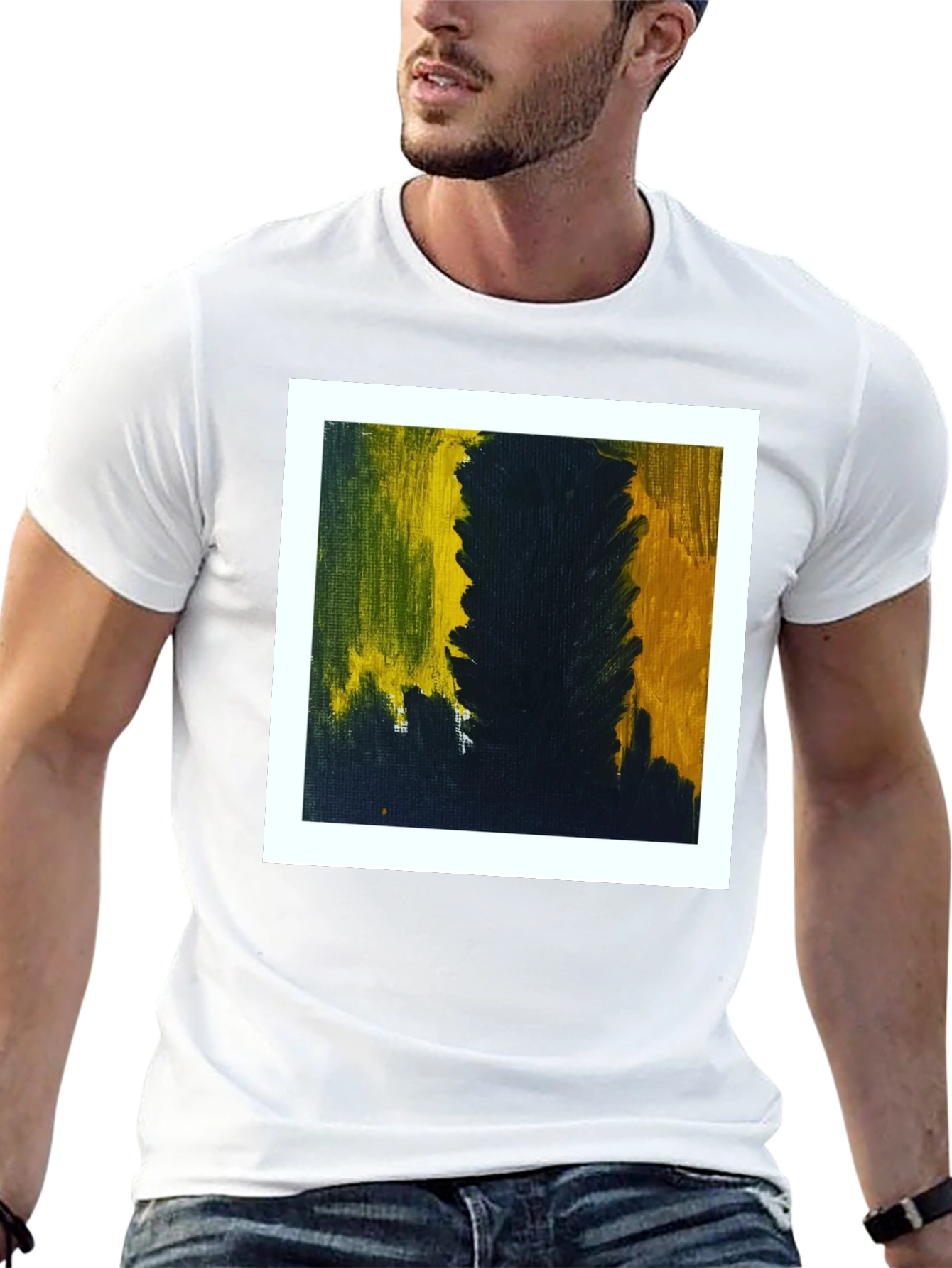 Abstract Art Print Black Tee