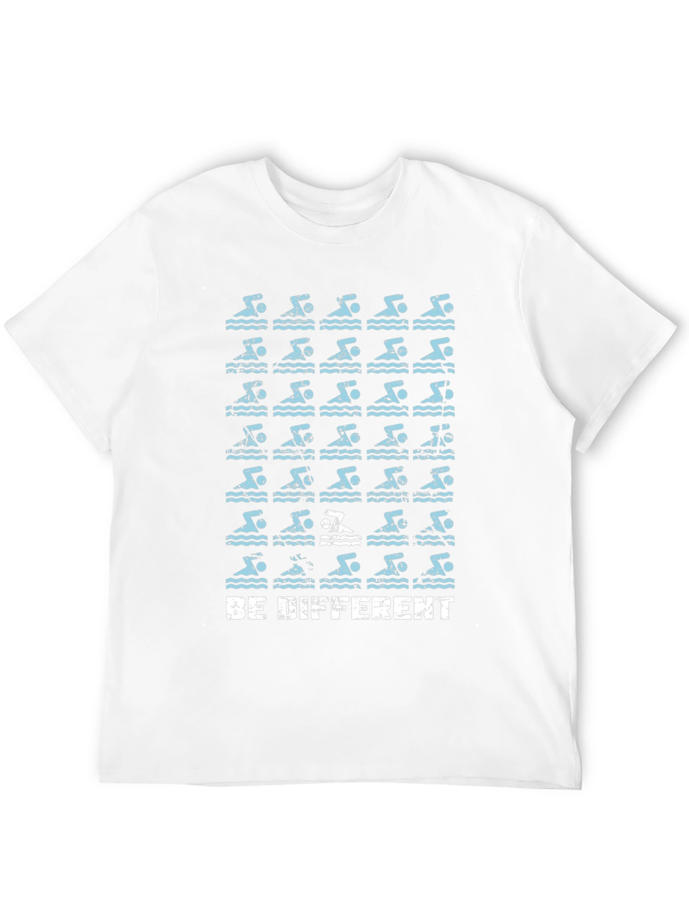 Be Different Swimmer Graphic T-Shirt - Black