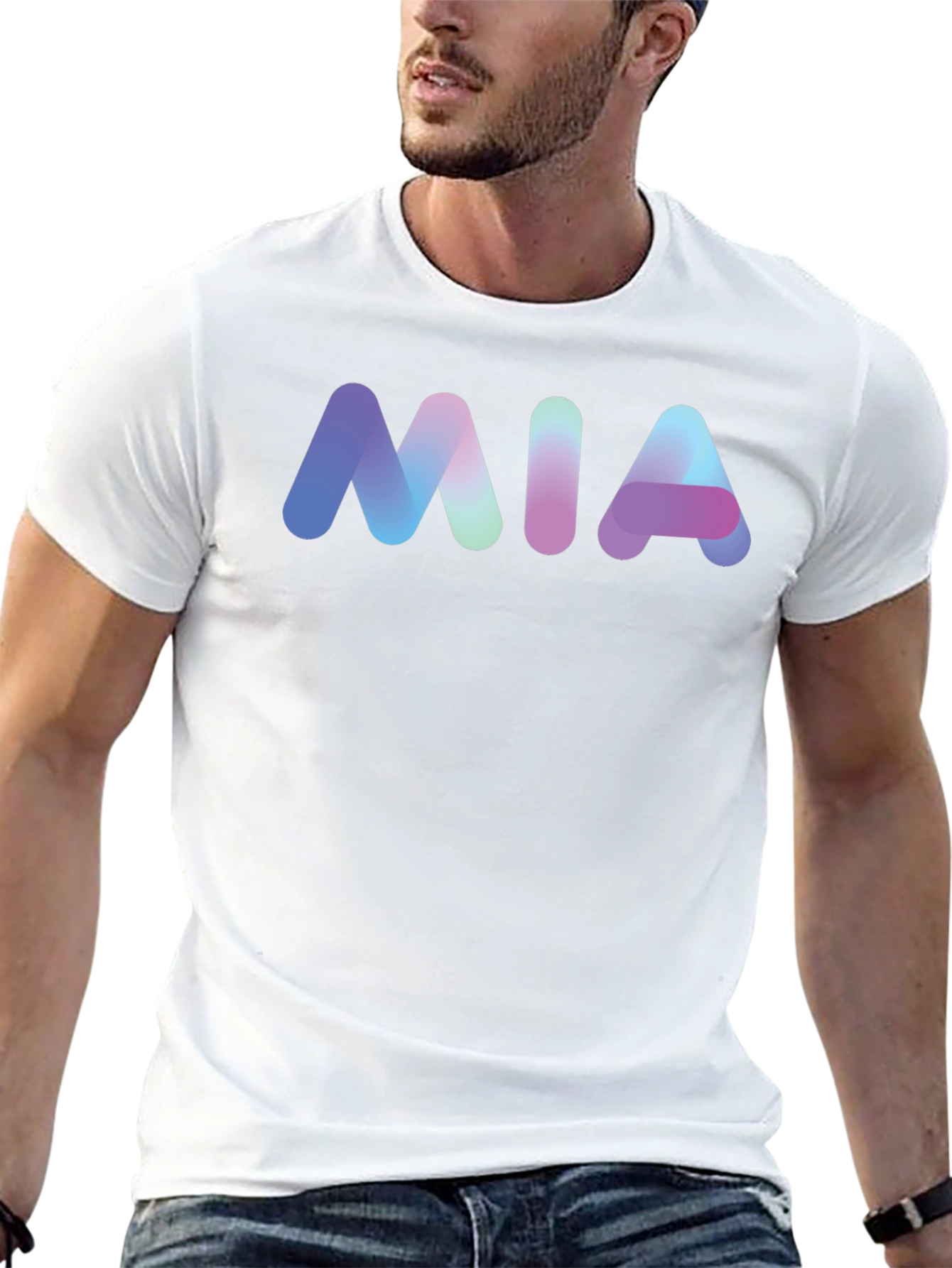 MIA Gradient Graphic Black T-Shirt