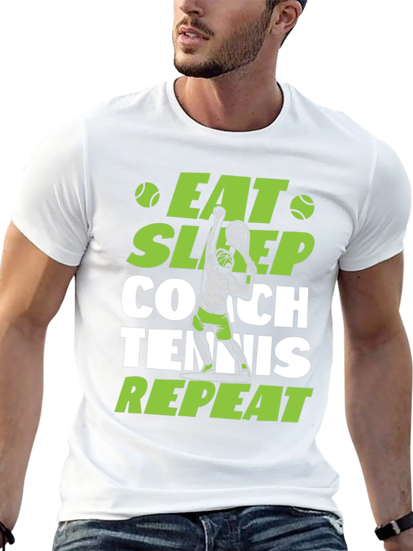 Eat Sleep Coach Tennis Repeat T-Shirt
