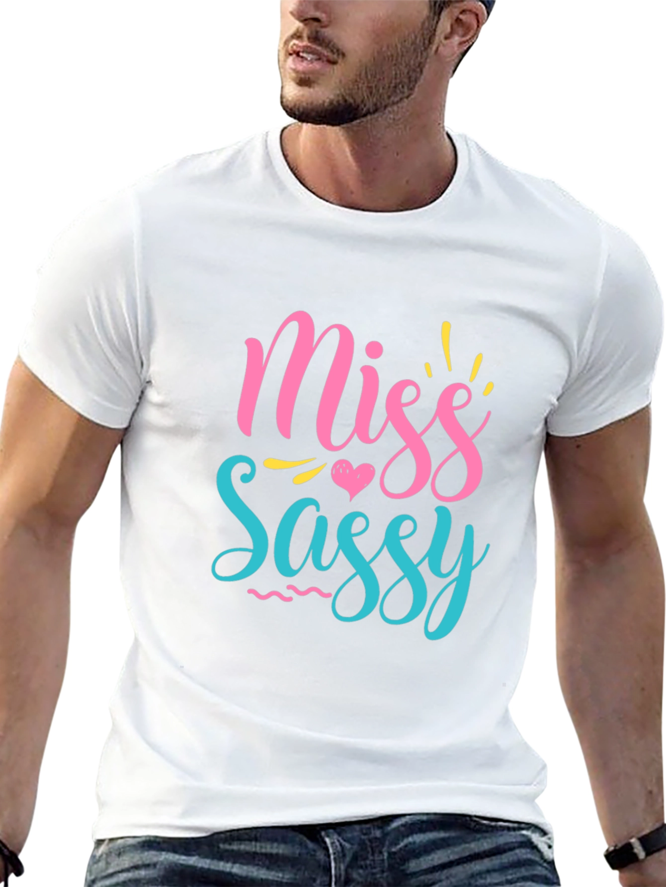 Miss Sassy Graphic Print Black T-Shirt