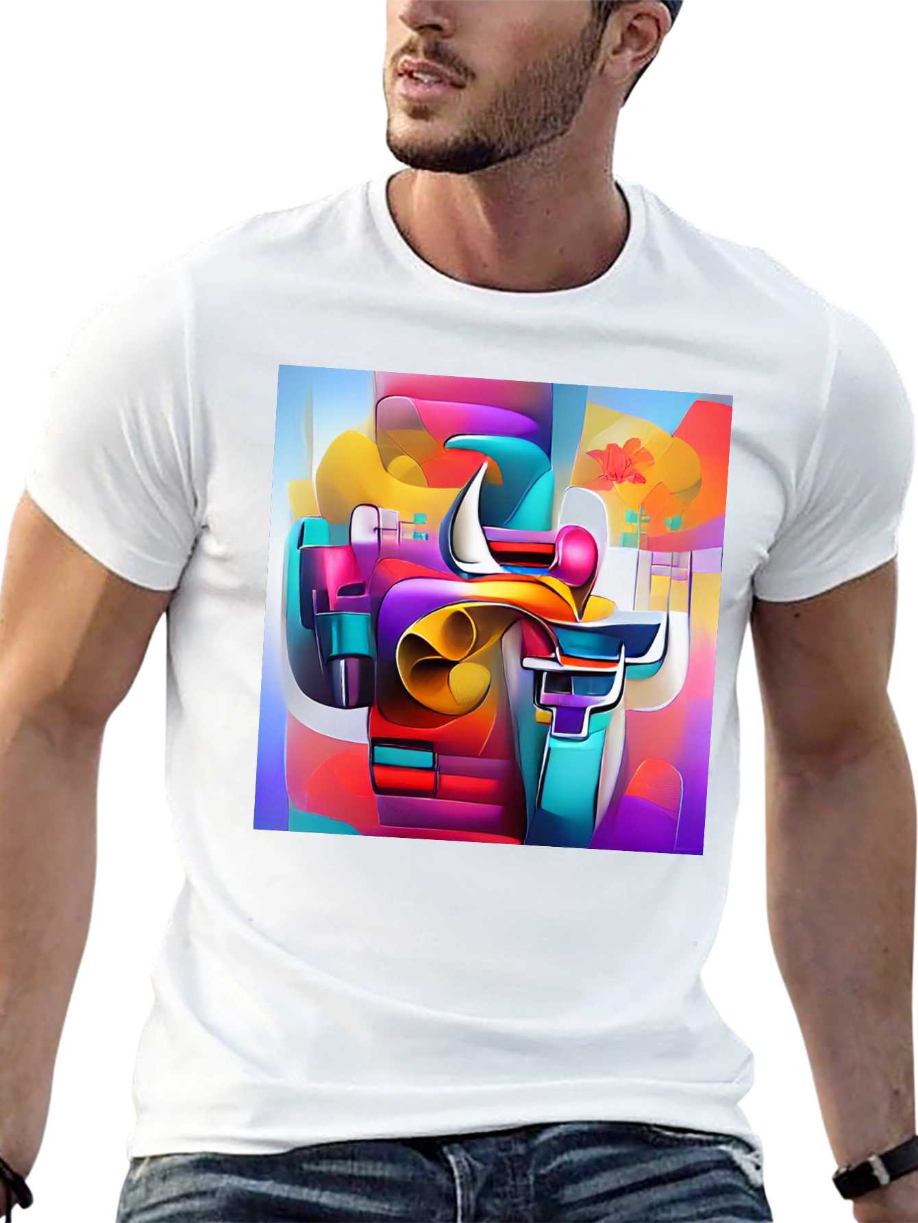 Abstract Art Tee - Vibrant Graphic Print