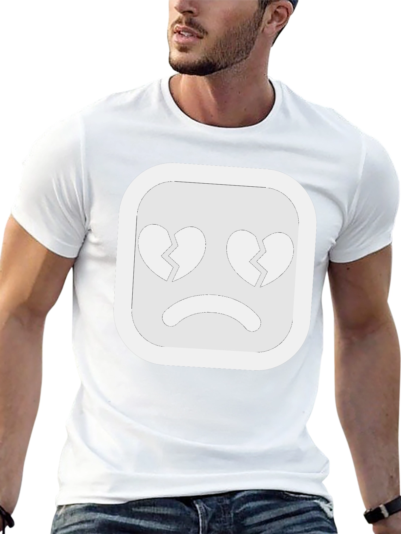 Broken Heart Emoji Black Tee