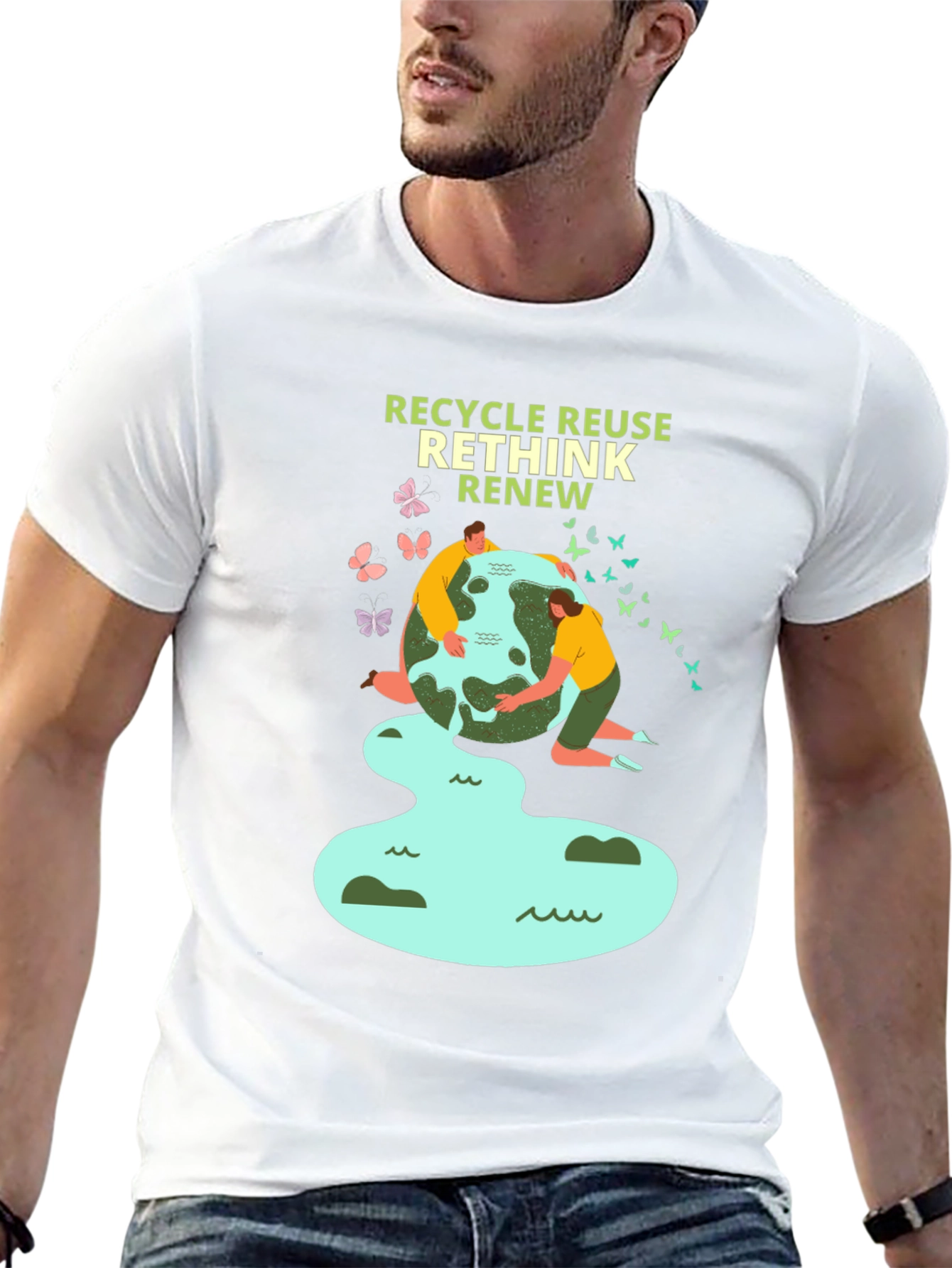 Eco-Friendly Recycle Reuse Rethink Renew T-Shirt