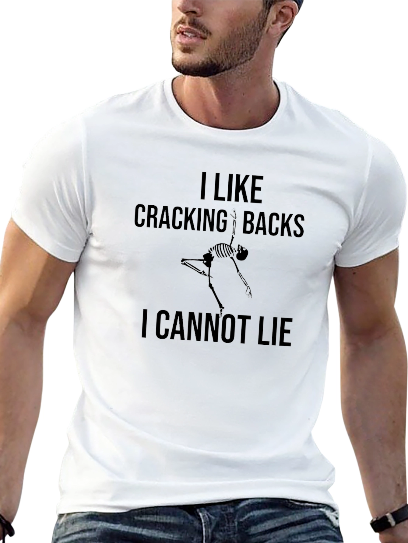 Cracking Backs Skeleton Graphic Tee - Black Cotton