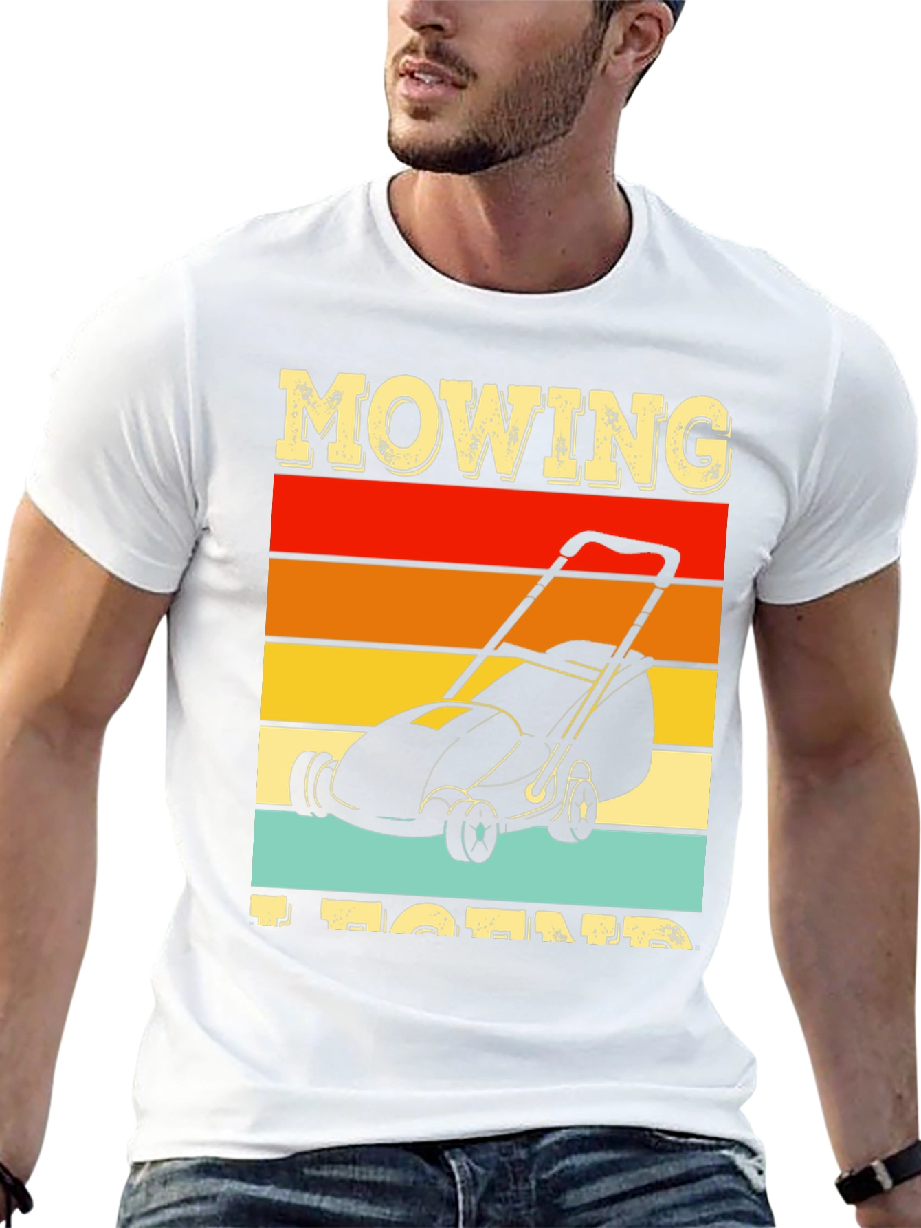 Mowing Legend T-Shirt: Retro Lawn Care Design