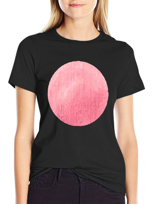 Pink Circle Graphic T-Shirt - Casual Style