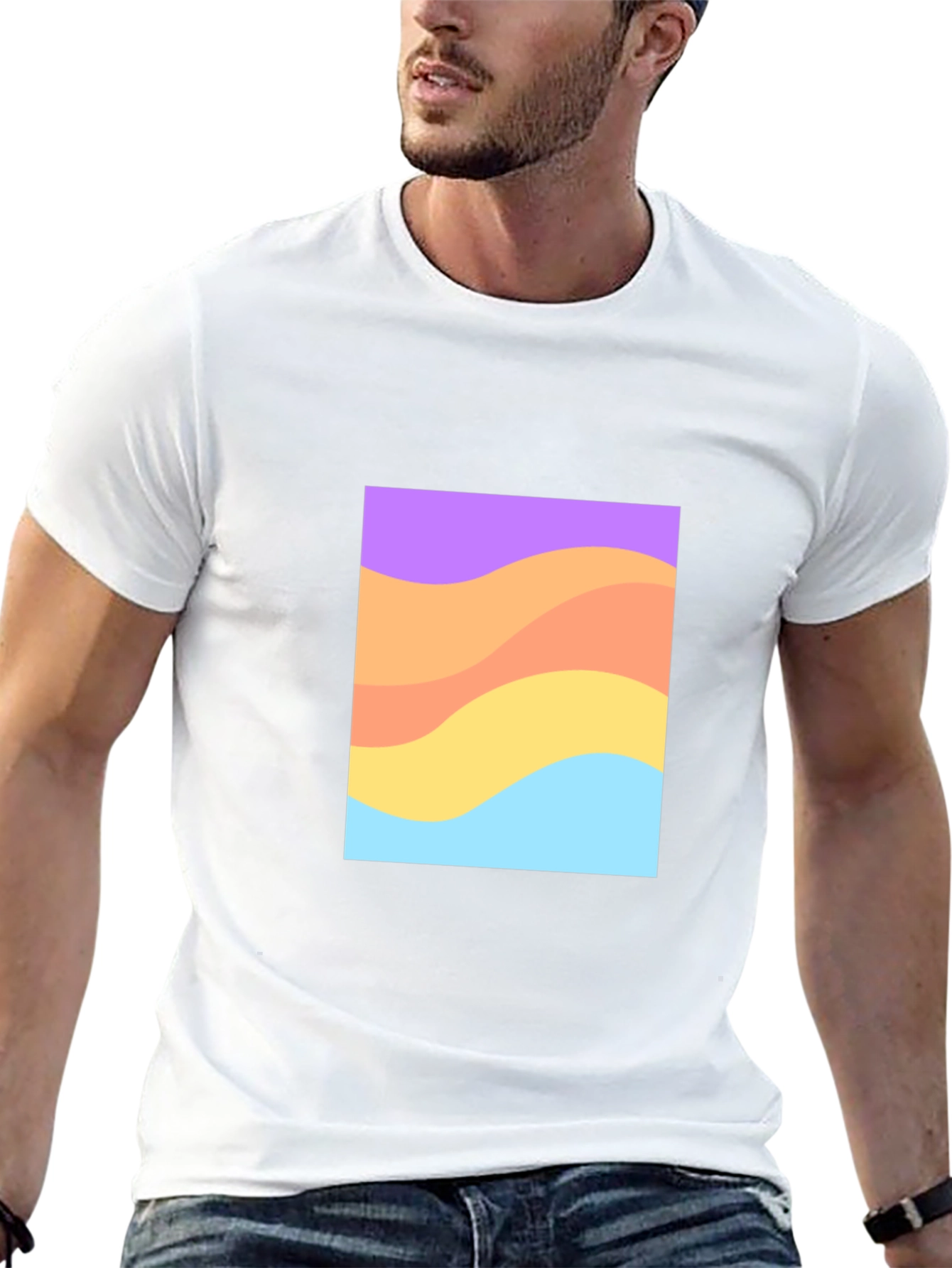 Retro Wave Graphic T-Shirt - Black