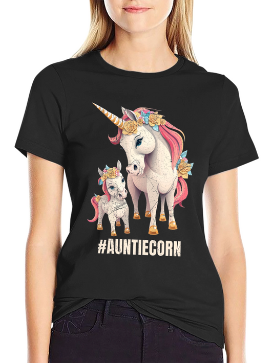Auntiecorn Unicorn T-Shirt - Womens Graphic Tee