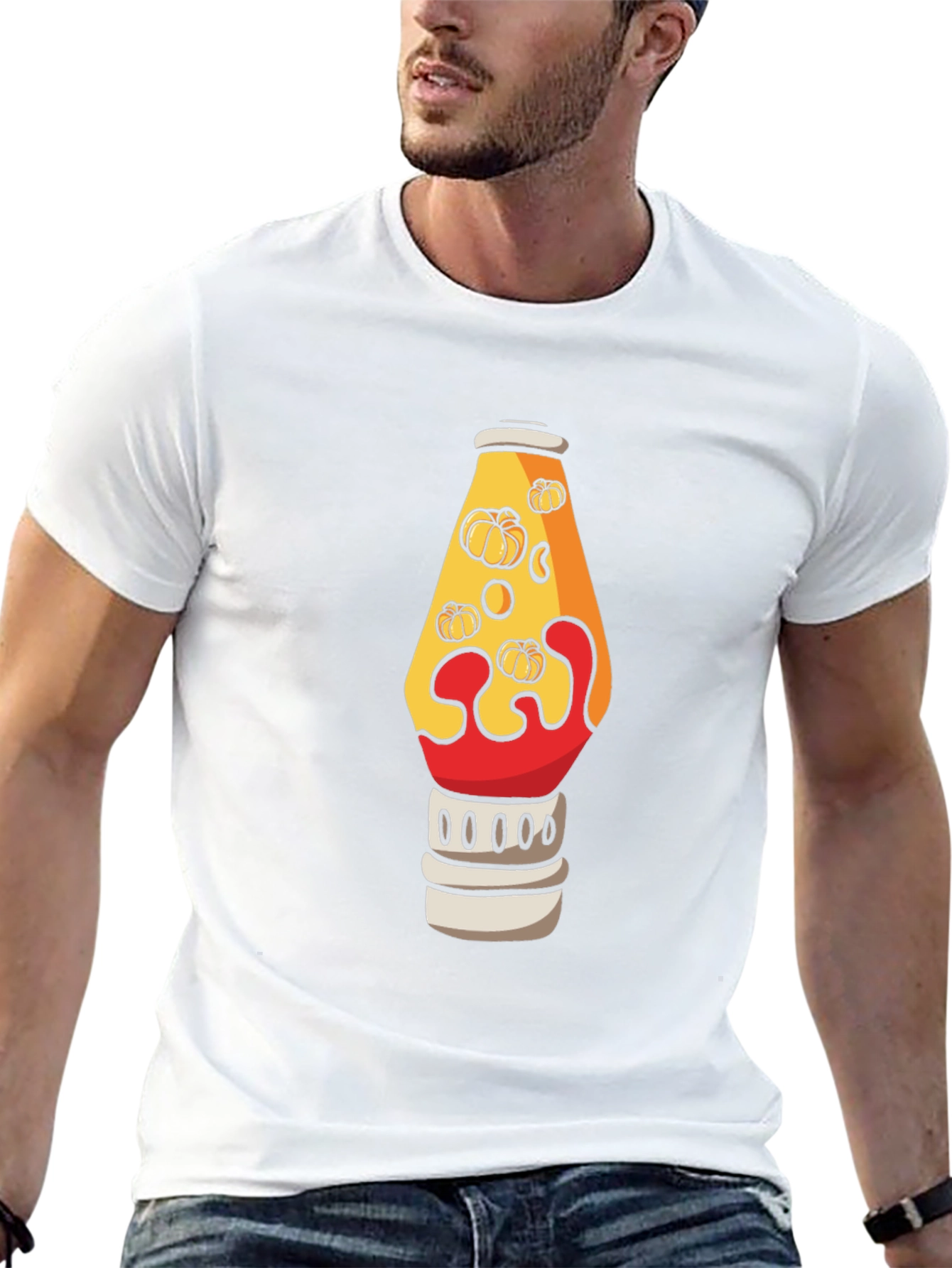 Pumpkin Lava Lamp Graphic Tee - Halloween Shirt