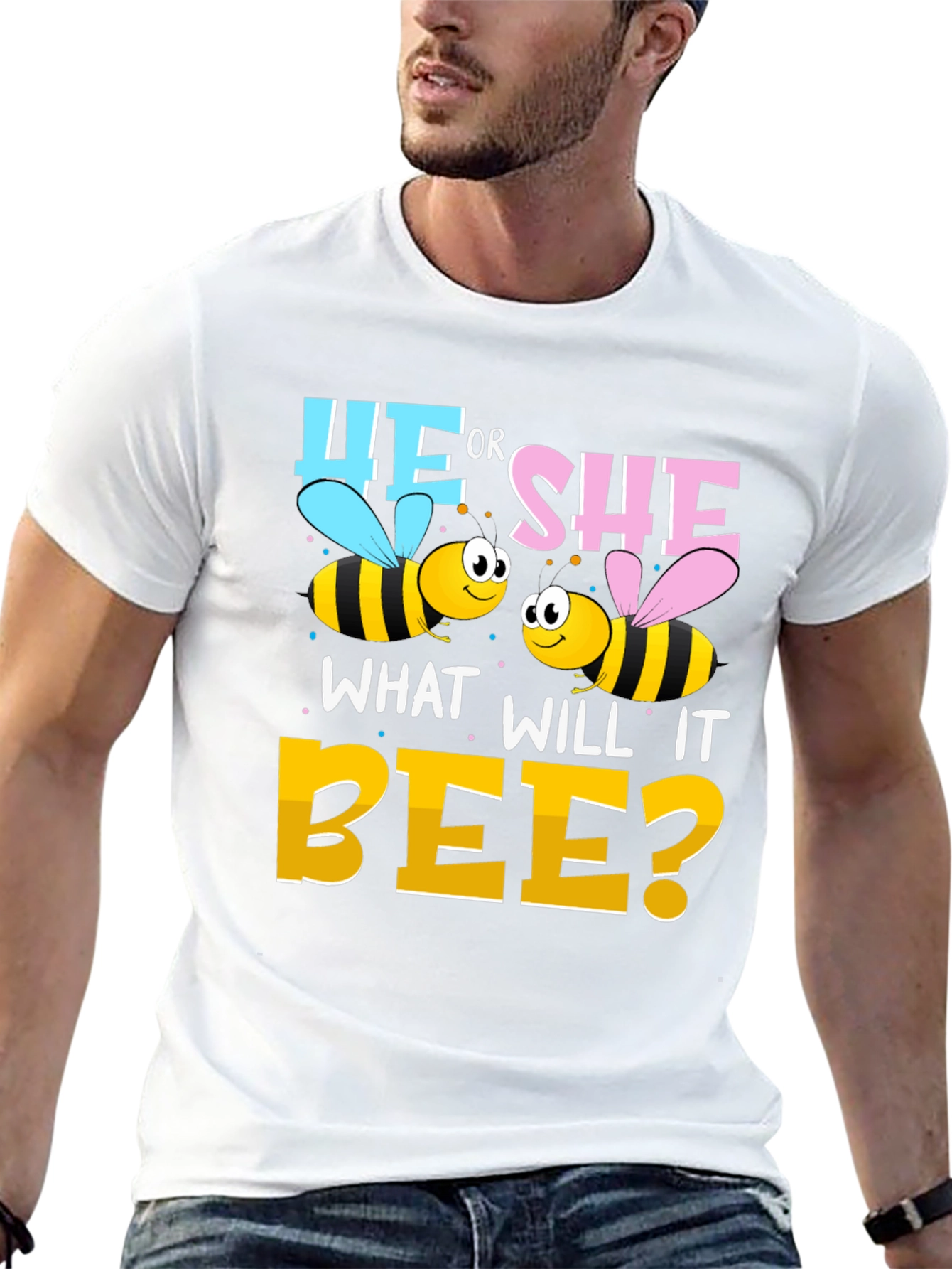 He or She Bee Gender Reveal T-Shirt