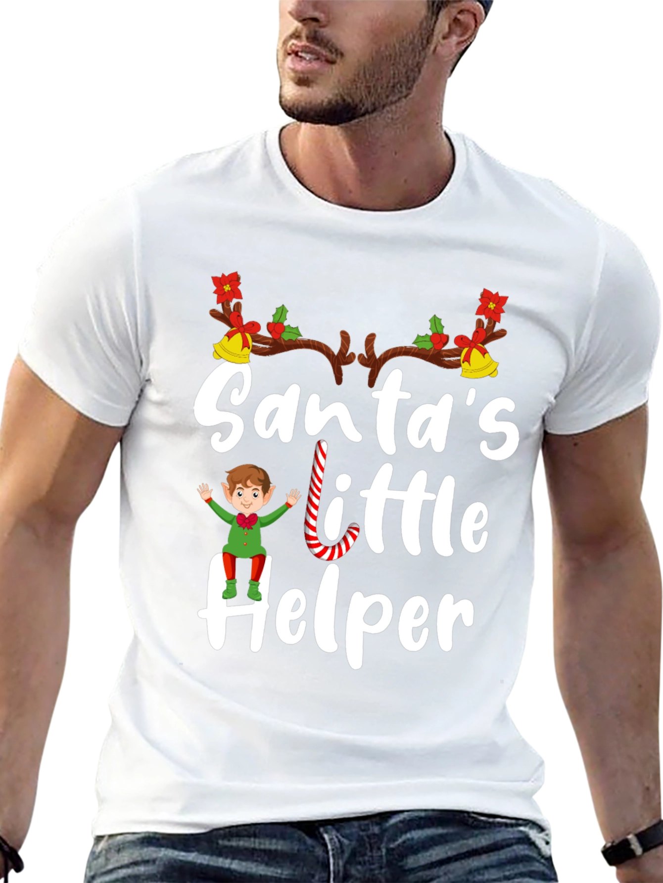 Santas Little Helper Holiday T-Shirt